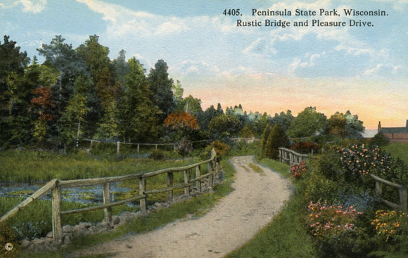 Rustic Bridge and Pleasure Drive, Peninsula State Park, WI - Carey's Emporium
