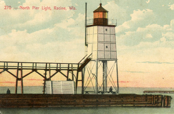 North Pier Light, Racine, WI - Carey's Emporium