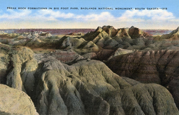 Freak Rock Formations in Big Foot Pass, Badlands National Monument, SD - Carey's Emporium