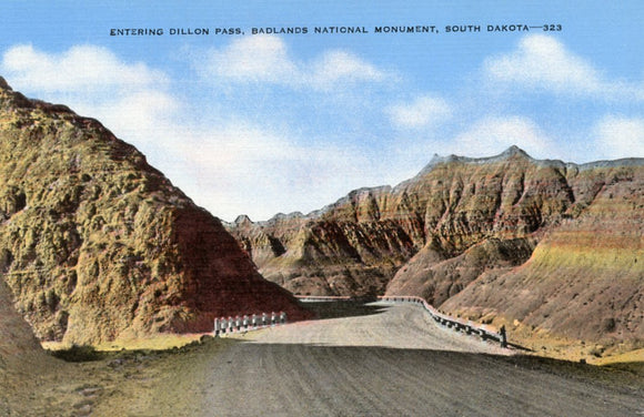 Entering Dillon Pass, Badlands National Monument, SD - Carey's Emporium