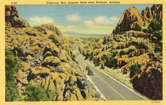 Highway thru Granite Dells near Prescott, AZ - Carey's Emporium