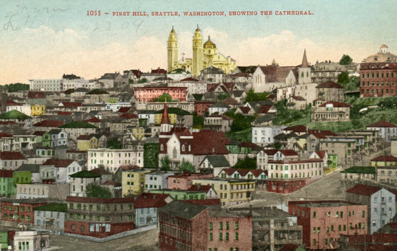 First Hill, Seattle, WA, Showing the Cathedral - Carey's Emporium