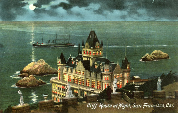 Cliff House at Night, San Francisco, CA - Carey's Emporium