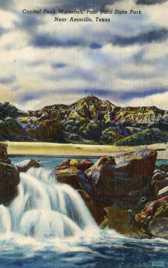 Capital Peak Waterfall, Palo Duro State Park, Near Amarillo, TX - Carey's Emporium