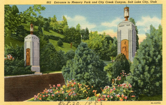 Entrance to Memory Park and City Creek Canyon, Salt Lake City, UT - Carey's Emporium