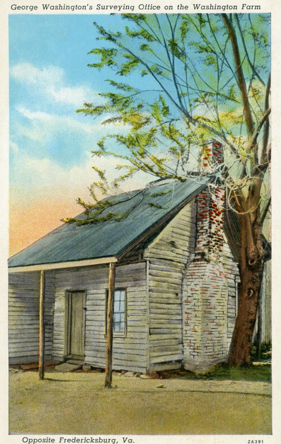 George Washington's Surveying Office on the Washington Farm, Opposite Fredericksburg, VA - Carey's Emporium