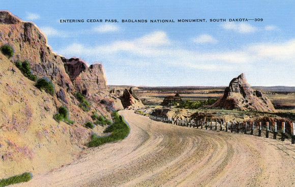 Entering Cedar Pass, Badlands National Monument, SD - Carey's Emporium