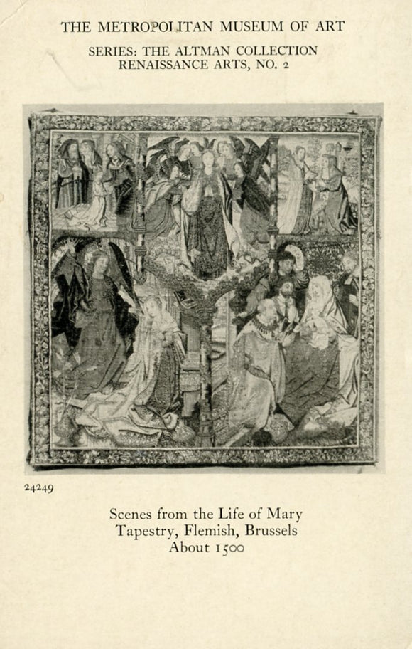 Scenes from the Life of Mary Tapestry, Flemish, Brussels, About 1500 - Carey's Emporium