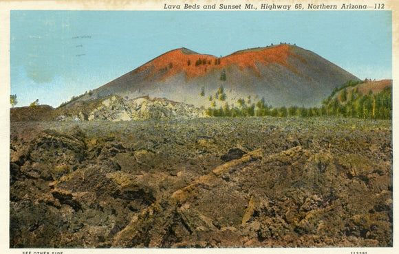 Lava Beds and Sunset Mt., Highway 66, Northern Arizona - Carey's Emporium