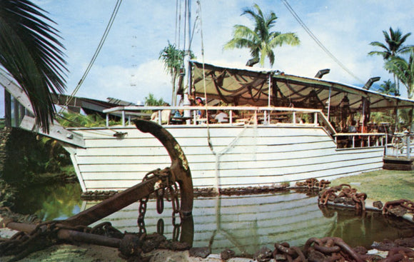 Picturesque Ship Wreck Bar, Popular Rendezvous Featured at the Kaanapali Beach Hotel, Lahaina, Maui, HI - Carey's Emporium
