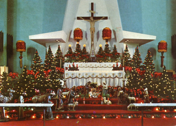 Christmas Scene in the Sanctuary, St. Augustine by the Sea at Waikiki, HI - Carey's Emporium