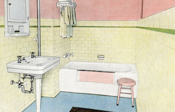 Private Bath Room, Moor (Mud) Baths, Waukesha, WI - Carey's Emporium