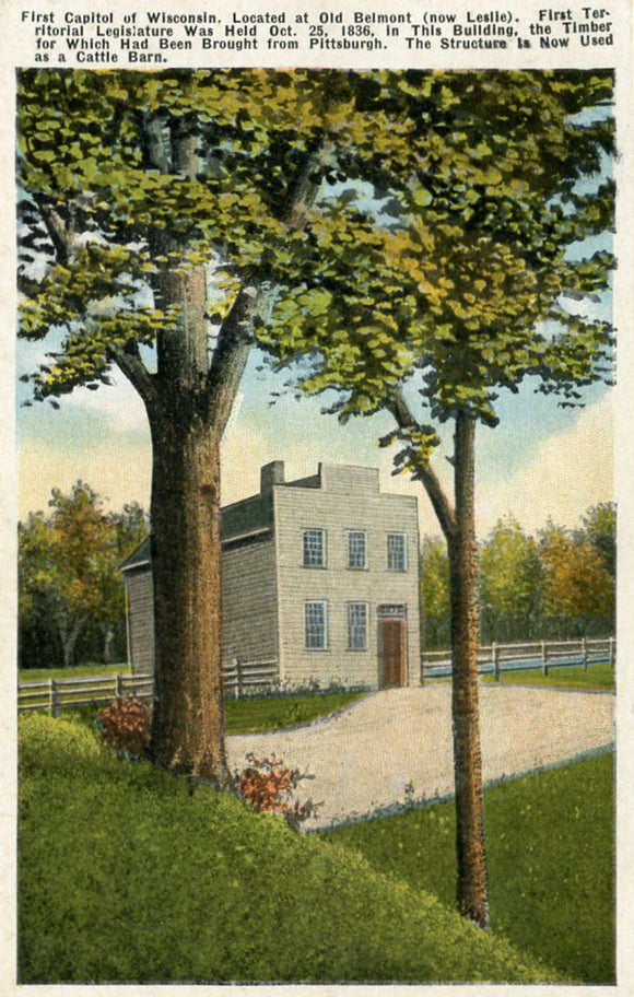 First Capitol of Wisconsin, Located at Old Belmont (now Leslie) - Carey's Emporium