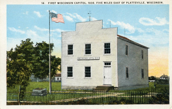 First Wisconsin Capitol, 1836, Five Miles East of Platteville, WI - Carey's Emporium