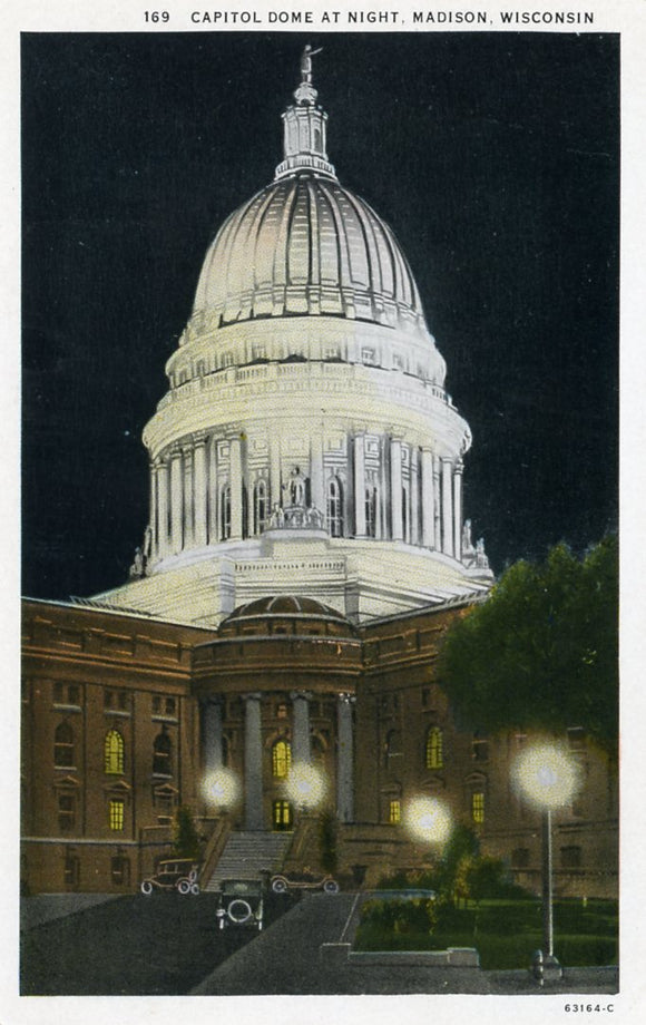 Capitol Dome at Night, Madison, WI - Carey's Emporium