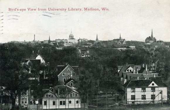 Bird's-Eye View from University Library, Madison, WI - Carey's Emporium