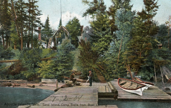 Sand Island, Camp Stella, from Boat Landing, Apostle Islands, WI - Carey's Emporium