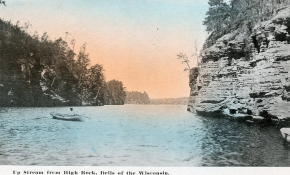 Up Stream from High Rock, Dells of the Wisconsin, WI - Carey's Emporium