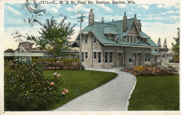 C., M. and St. Paul Ry. Station, Racine, WI - Carey's Emporium