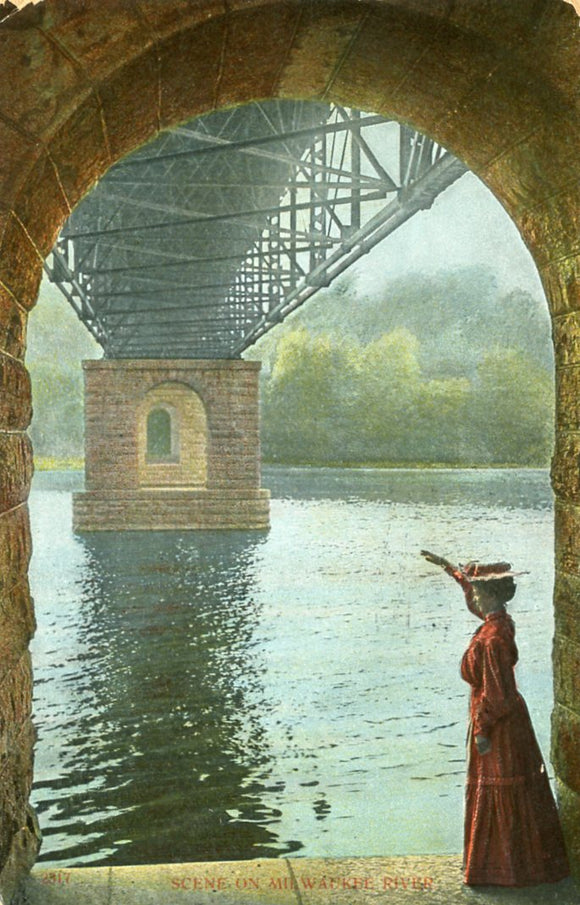 Scene on Milwaukee River, Milwaukee, WI - Carey's Emporium