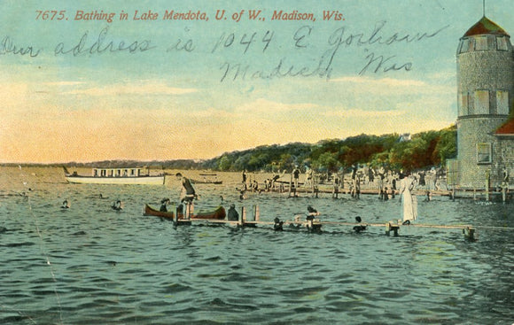 Bathing in Lake Mendota, U. of W., Madison, WI - Carey's Emporium