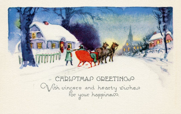 Christmas Greetings With sincere and hearty wishes for your happiness - Carey's Emporium