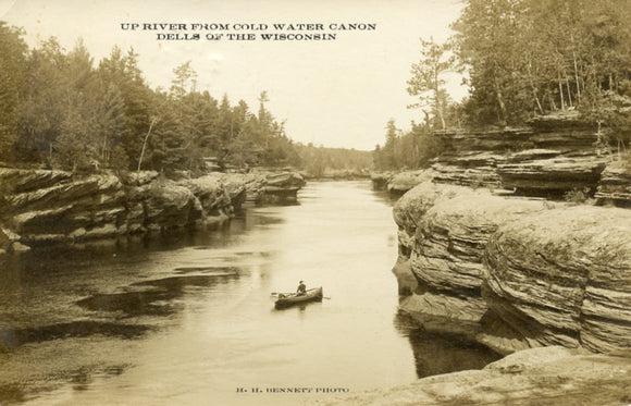 Up River from Cold Water Canyon, Dells of the Wisconsin, WI - Carey's Emporium
