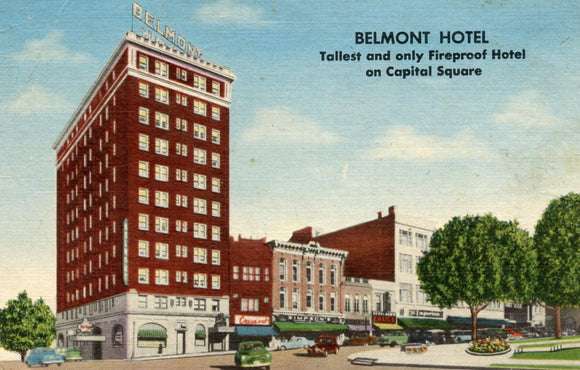 Belmont Hotel, Tallest and only Fireproof Hotel on Capitol Square, Madison, WI - Carey's Emporium