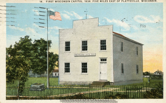 First Wisconsin Capitol, 1836, Five Miles East of Platteville, WI - Carey's Emporium
