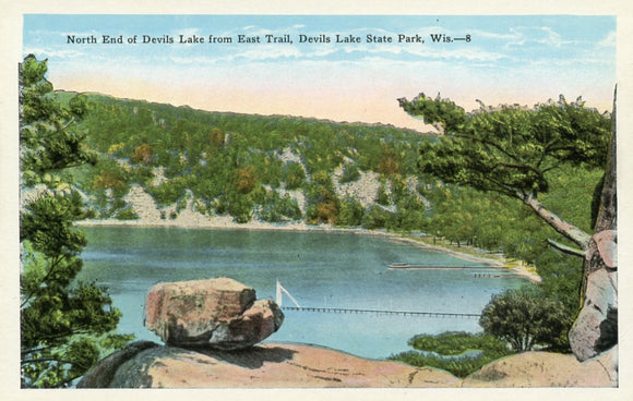 North End of Devils Lake from East Trail, Devil's Lake State Park, WI - Carey's Emporium