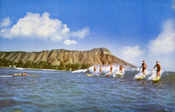 Surfing at Waikiki Beach, Honolulu, HI - Carey's Emporium