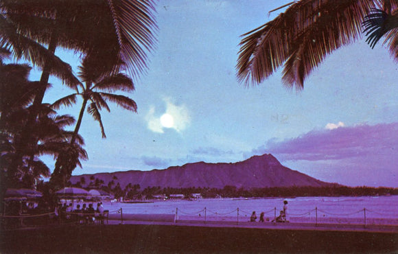 Moonlight over Waikiki, Honolulu, HI - Carey's Emporium