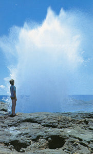 The Spouting Horn is a geyser which causes a weird sound audible on certain nights, Kauai, HI - Carey's Emporium