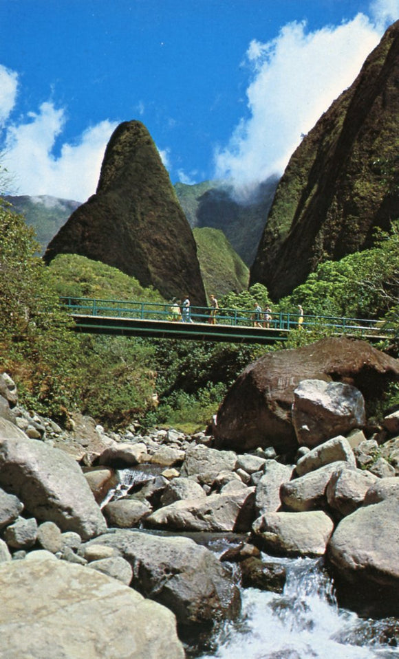 Iao Needle, a unique rock formation located above the city of Nailuku, HI - Carey's Emporium