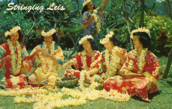 Stringing Leis - Carey's Emporium