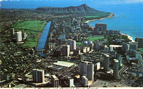 Aerial View of Waikiki and Diamond Head, Honolulu, HI - Carey's Emporium