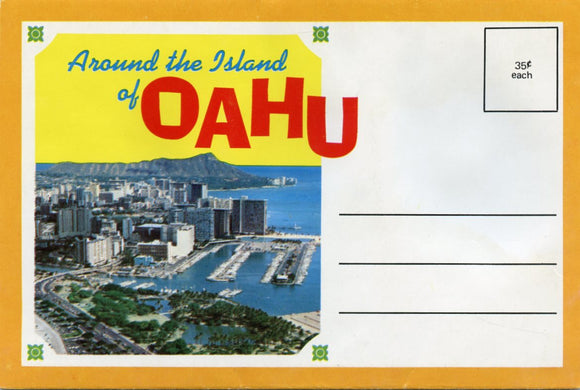 Around the Island of Oahu Souvenir Folder - Carey's Emporium