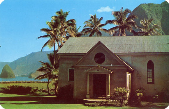 Exterior of original St. Philomena's Church at Kalawao, Leper Settlement used by Father Damien - Carey's Emporium