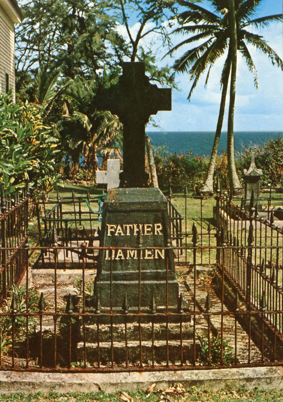 Tombstone of Father Damien de Veuster - Carey's Emporium