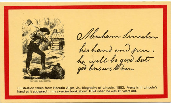 Abraham Lincoln, Illustration from Horatio Alger, Jr. Biography of Lincoln - Carey's Emporium