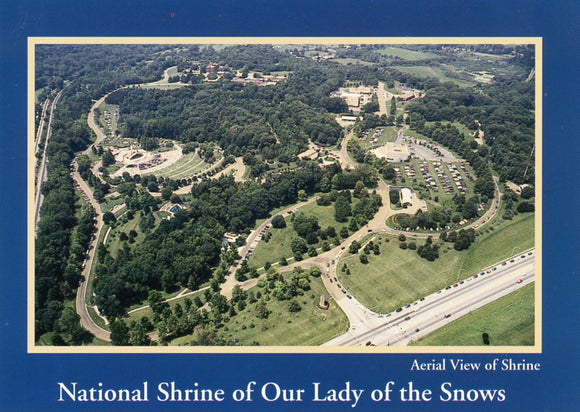 Aerial View of Shrine, National Shrine of Our Lady of the Snows, Belleville, IL - Carey's Emporium