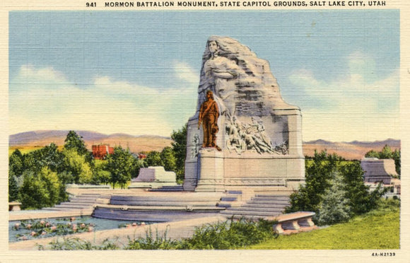 Mormon Battalion Monument, State Capitol Grounds, Salt Lake City, UT - Carey's Emporium