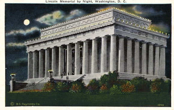Lincoln Memorial by Night, Washington, DC - Carey's Emporium