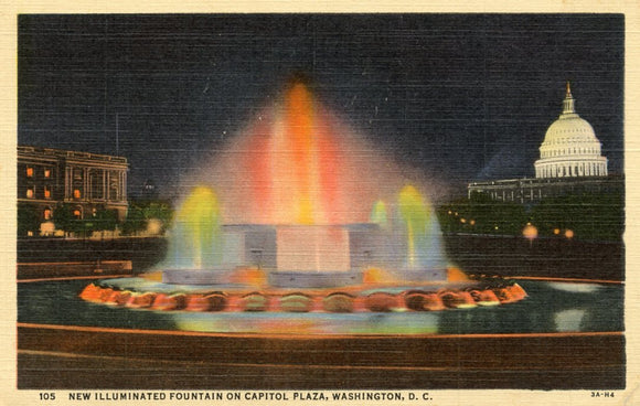 New Illuminated Fountain on Capitol Plaza, Washington, DC - Carey's Emporium