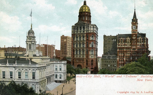 City Hall, World and Tribune Buildings, New York, NY - Carey's Emporium