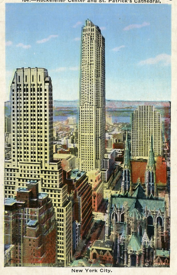 Rockefeller Center and  St. Patrick's Cathedral, New York City, NY - Carey's Emporium