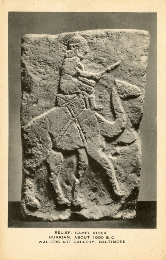 Relief, Camel Rider, Hurrian, About 1000 B. C., Walters Art Gallery, Baltimore, MD - Carey's Emporium