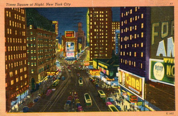 Times Square at Night, New York City, NY - Carey's Emporium