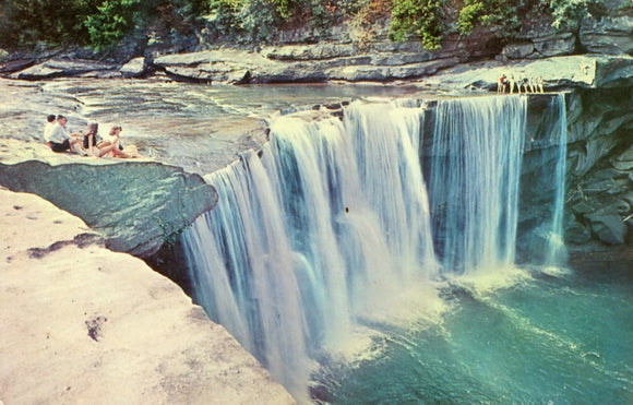 Cumberland Falls, over 60 ft. high, in Cumberland Falls State Park, near Corbin - Carey's Emporium