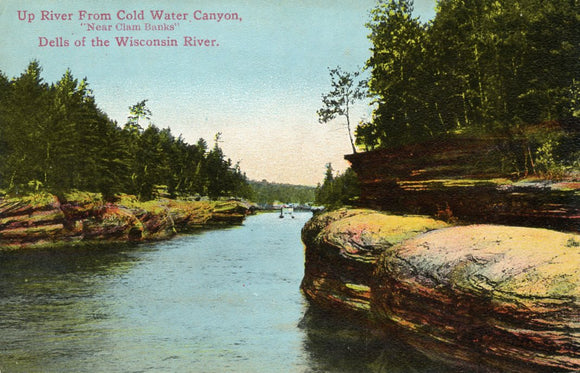Up River From Cold Water Canyon, Near Clam Banks, Dells of the Wisconsin River, WI - Carey's Emporium